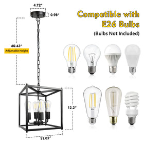 Unicozin E26 base industrial pendant supports diverse bulb choices