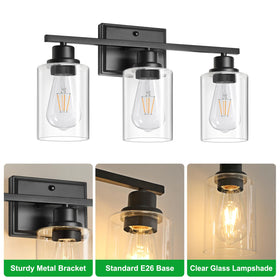 Unicozin three-light wall sconces install quickly with included hardware.