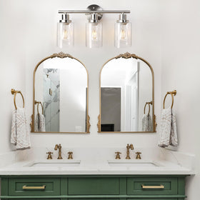 Unicozin hallway wall light with glass shade guides spaces.
