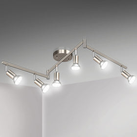 Unicozin LED track kit in matte nickel for modern ambient lighting.