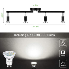 Unicozin GU10 4W bulbs provide daylight white brightness for accuracy.