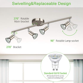 Unicozin track light with flexible heads for precise lighting