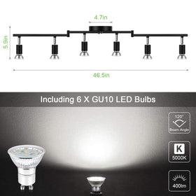 Unicozin track lights with rotated heads highlighting targeted areas