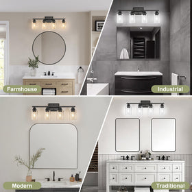Unicozin modern bathroom light with clear glass, ideal for elevated interiors