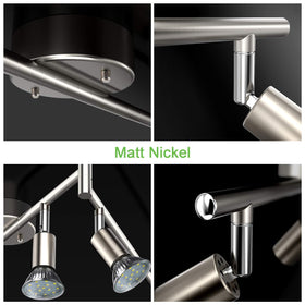 Unicozin rotatable heads for flexible lighting angles.