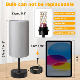 Unicozin table lamp showing 3 color temperatures for reading and relaxing.