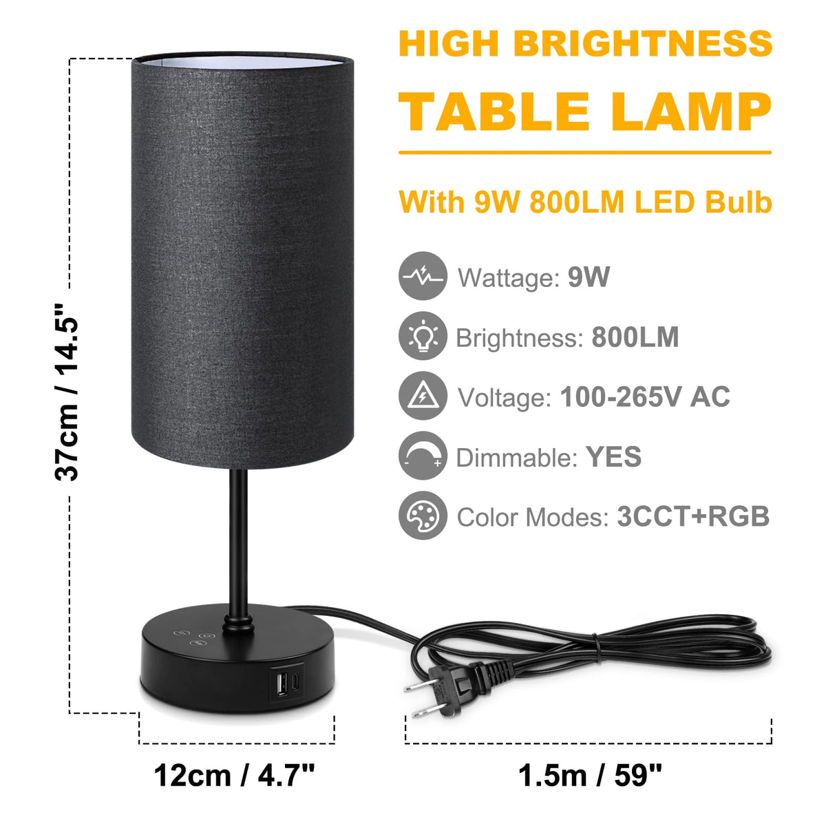 Unicozin table lamp suitable for kids' rooms and home office setups.