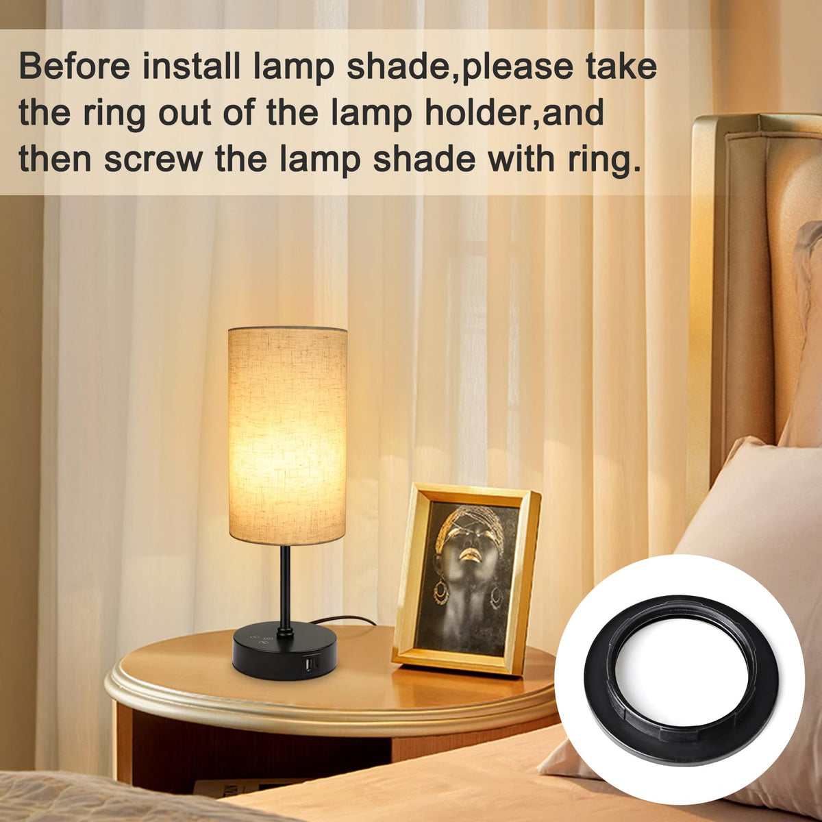 Unicozin lamp with USB Type-C ports for device charging