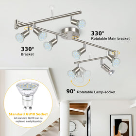 Unicozin track heads rotate 330° for flexible lighting in living rooms and dining areas.