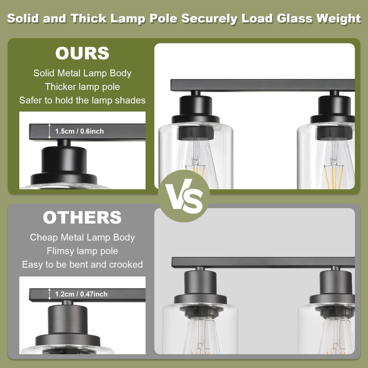 Unicozin vanity light with up-down mounting offers versatile placement above mirrors or cabinets.