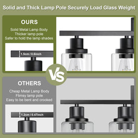 Unicozin up-down mount vanity light offering flexible placement for makeup mirrors