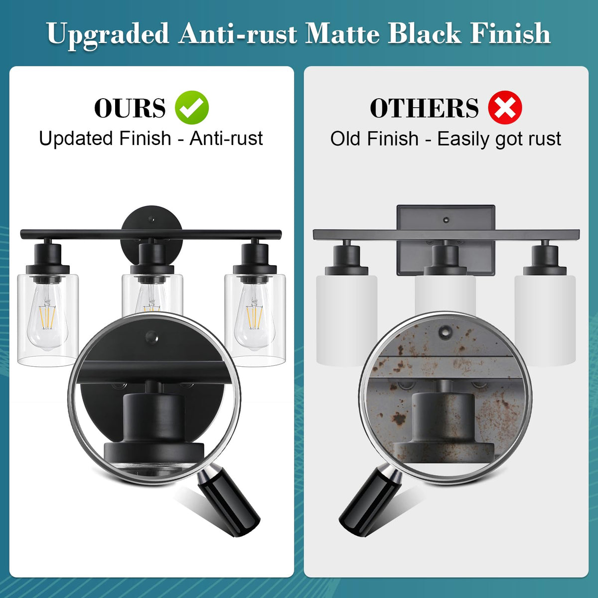 Unicozin vanity light mounted up/down for customizable lighting effects