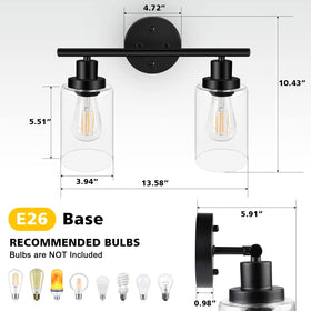 Unicozin vanity light shows up-down reversible mounting above vanity or stairs.