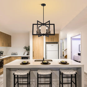 Adjustable-height UnicozoHome chandelier adapts to ceiling heights