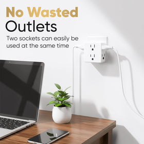 Unidapt compact 2.9 by 2.5 inch extender on desk