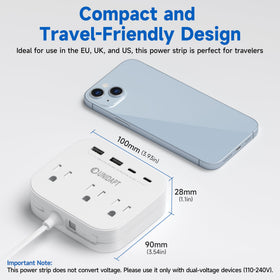 Unidapt universal EU UK US plug types for travel and home use.