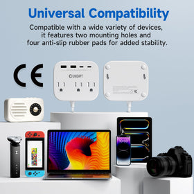 Unidapt wall-mountable design keeps space tidy at home or in the office.