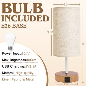 UNIFUN bedside lamp dimmable control provides precise reading light.