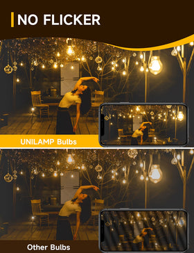 UNILAMP 4 pack Edison bulbs for reliable decorative indoor lighting.