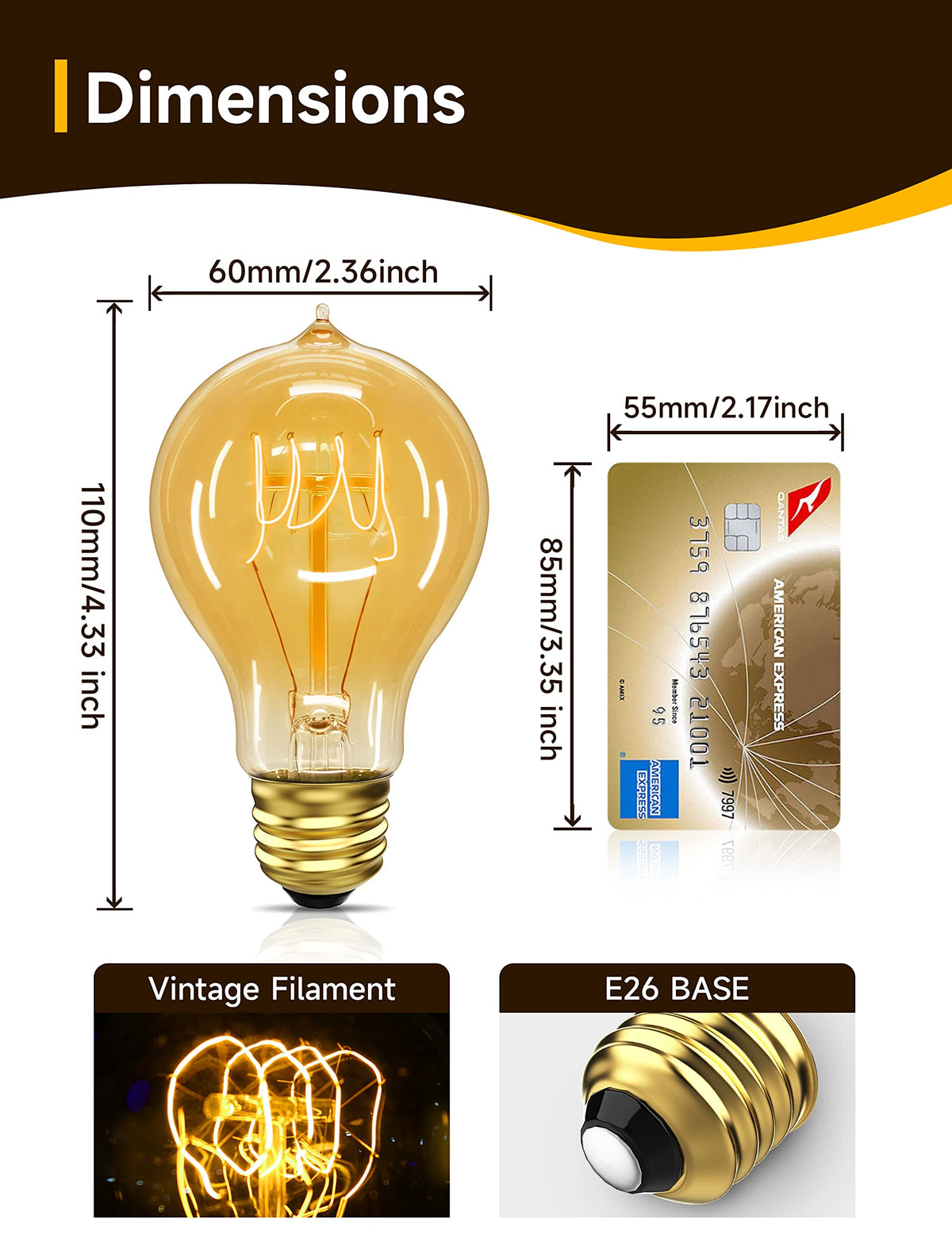 UNILAMP Edison bulbs ideal for restaurants and cafes with ambient lighting.