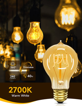 UNILAMP Edison bulb with squirrel cage filament for retro decor.