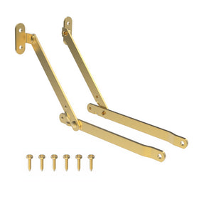 UNIQANTIQ Heavy-Duty Brass Lid Stay — overall view shows robust lid support