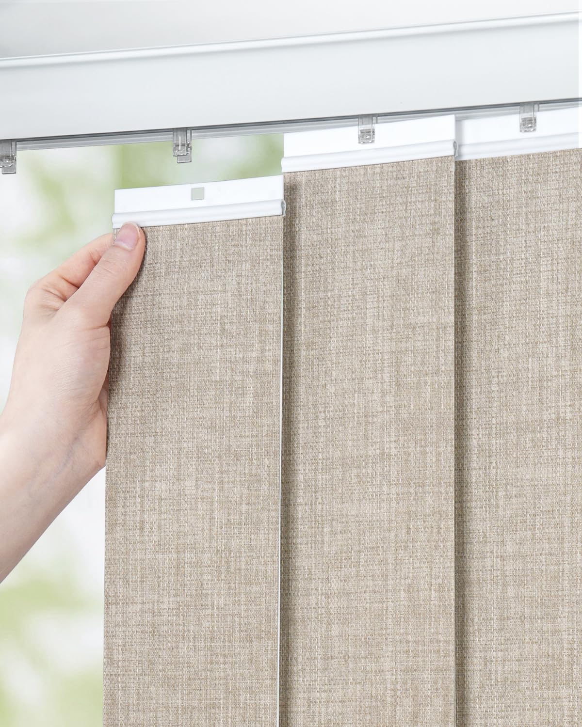 UNISHADES vertical blind slats 3.5in natural 25-pack for fresh window coverage