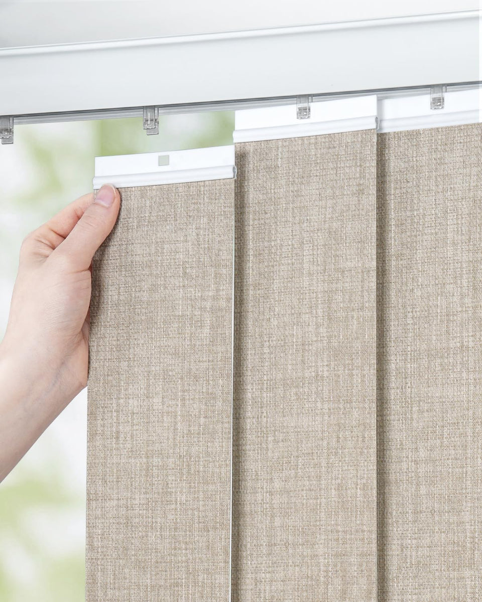 UNISHADES vertical blind slats 3.5in natural 25-pack for fresh window coverage