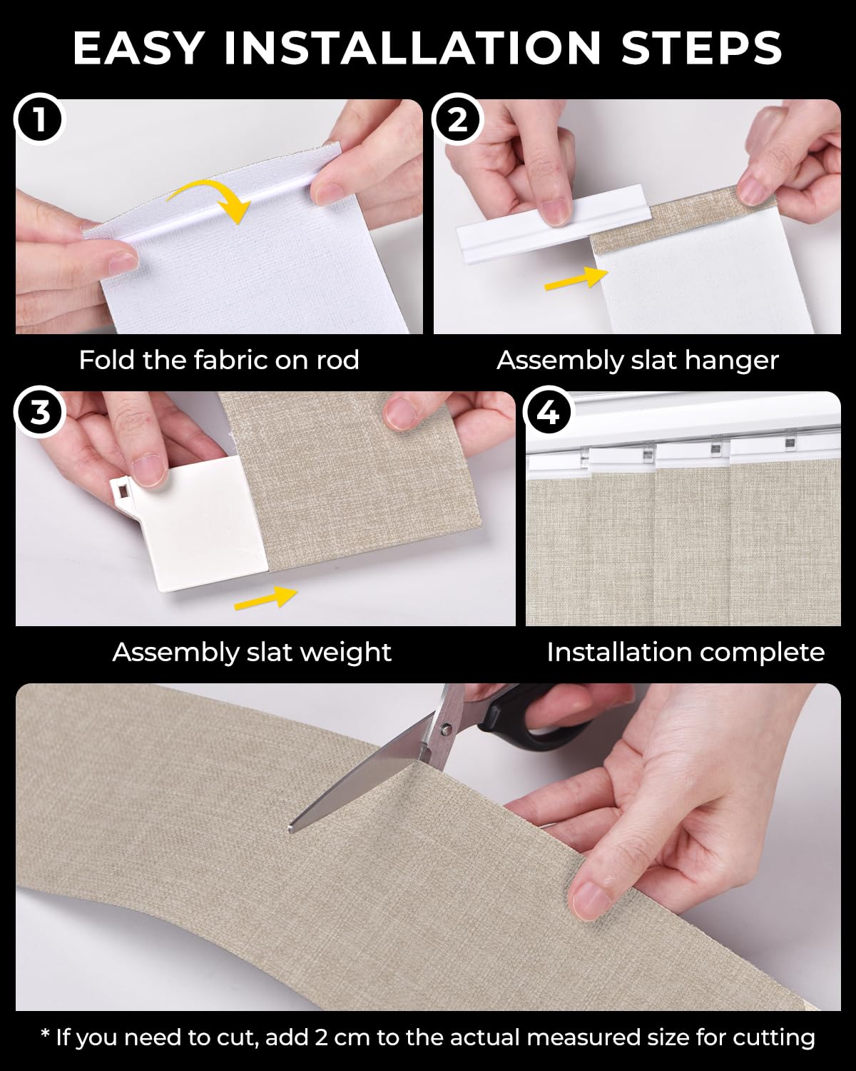 UNISHADES easy-install slats compatible with standard carriers