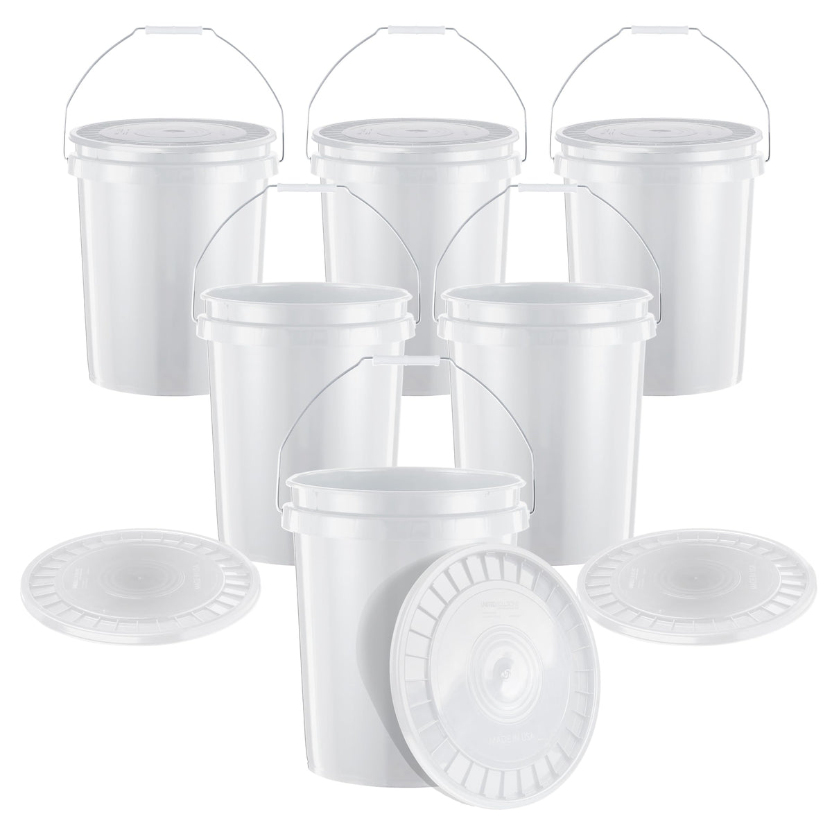 United Solutions 5-gallon bucket with snap-on lid for secure storage