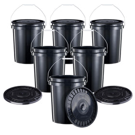 United Solutions 5-gallon bucket with snap-on lid for secure storage and easy transport.