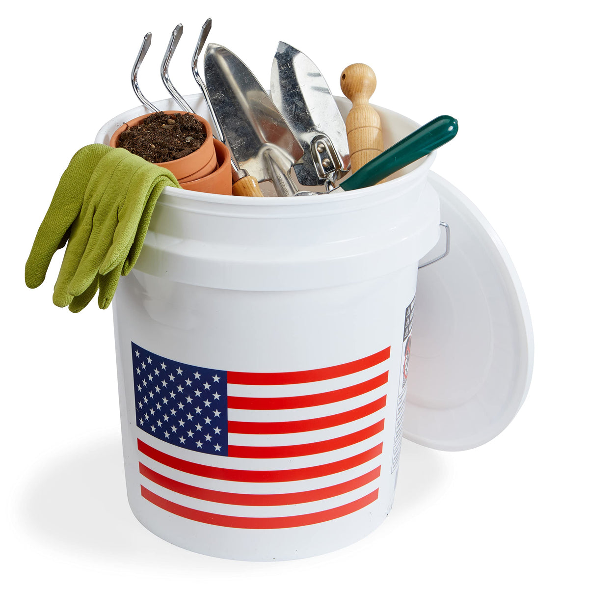 United Solutions stackable 5-gallon bucket saving storage space