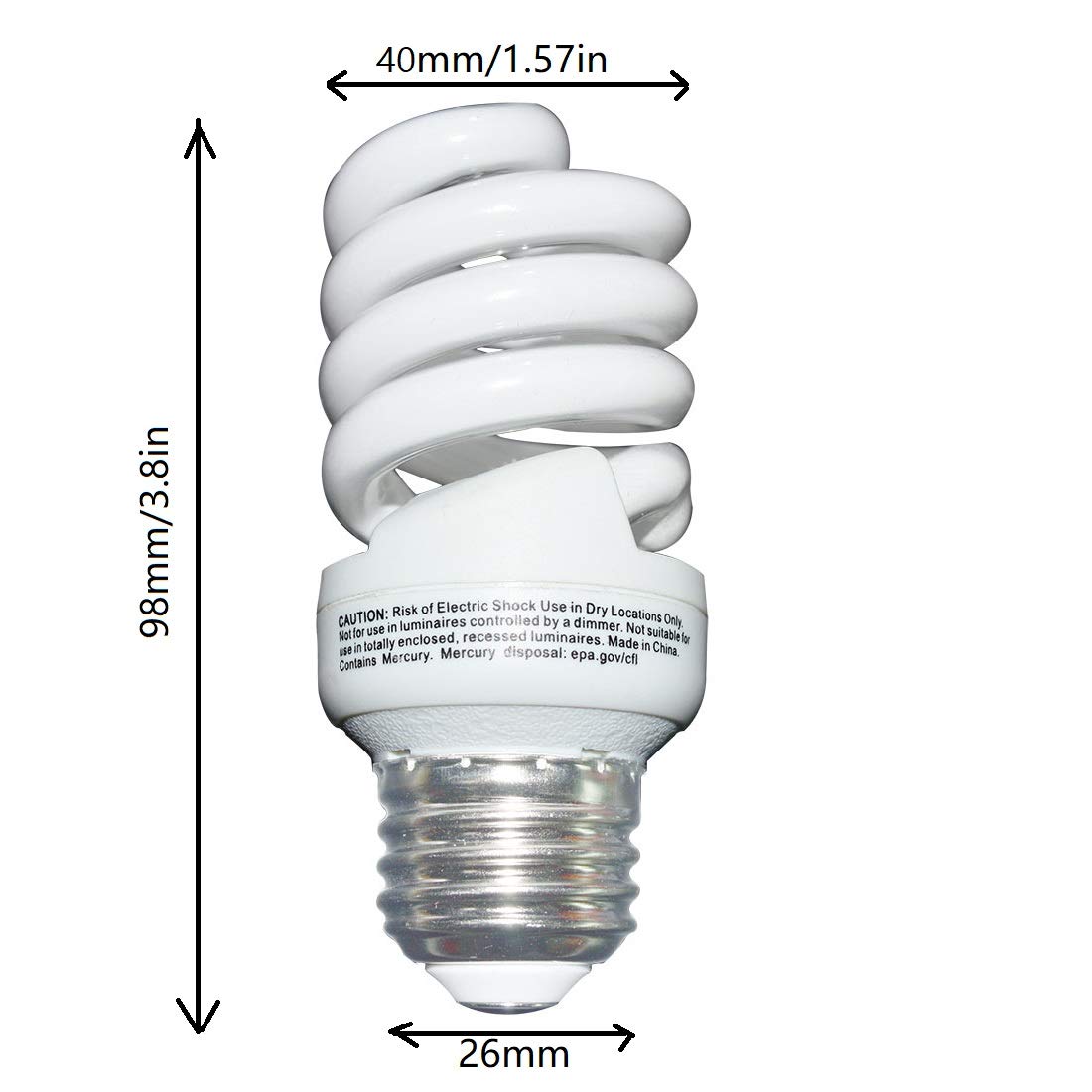UNITEDLUX energy-saving CFL spiral bulb lowers electricity use
