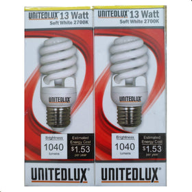 UNITEDLUX soft white CFL for home and office lighting