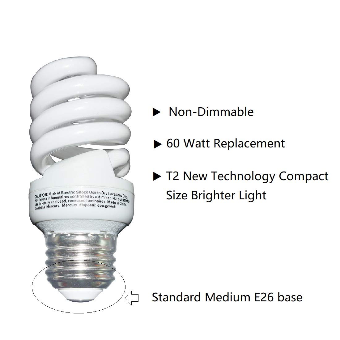 UNITEDLUX long-life CFL bulb lasting 10,000 hours or more