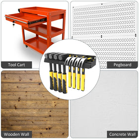 UNITEDPOWER Hammer Holder keeps workspace organized on a tool trailer.