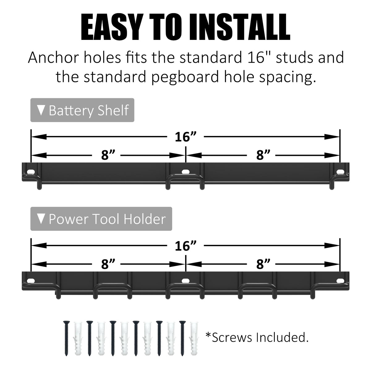 UNITEDPOWER heavy-duty steel construction ensures long-lasting tool organization