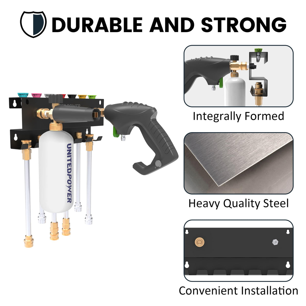 UNITEDPOWER nozzle tip storage helps you locate tips at a glance during washes