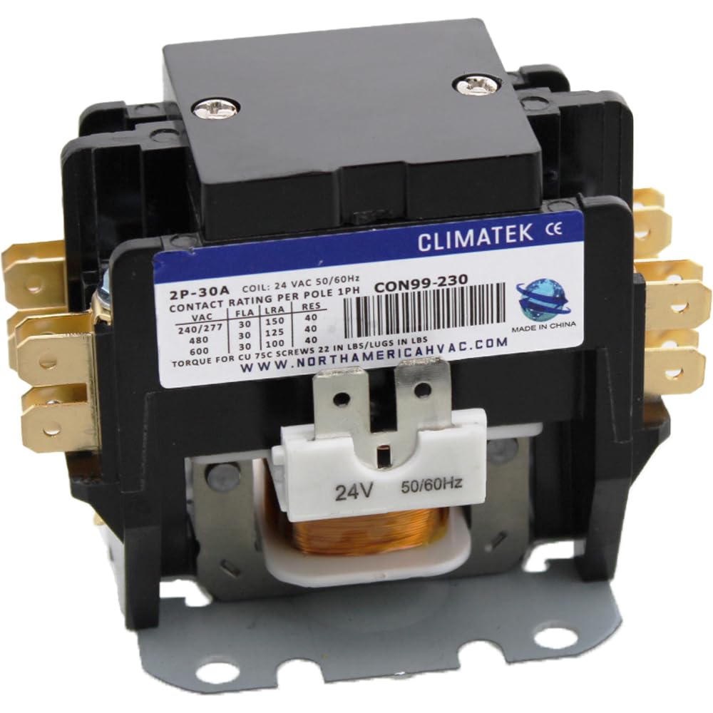 Universal replacement Goodman condenser contactor front view showing durable construction for reliable control.
