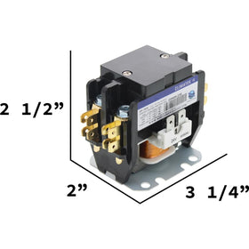 Universal replacement Goodman condenser contactor packaging showcasing ready-to-install unit.
