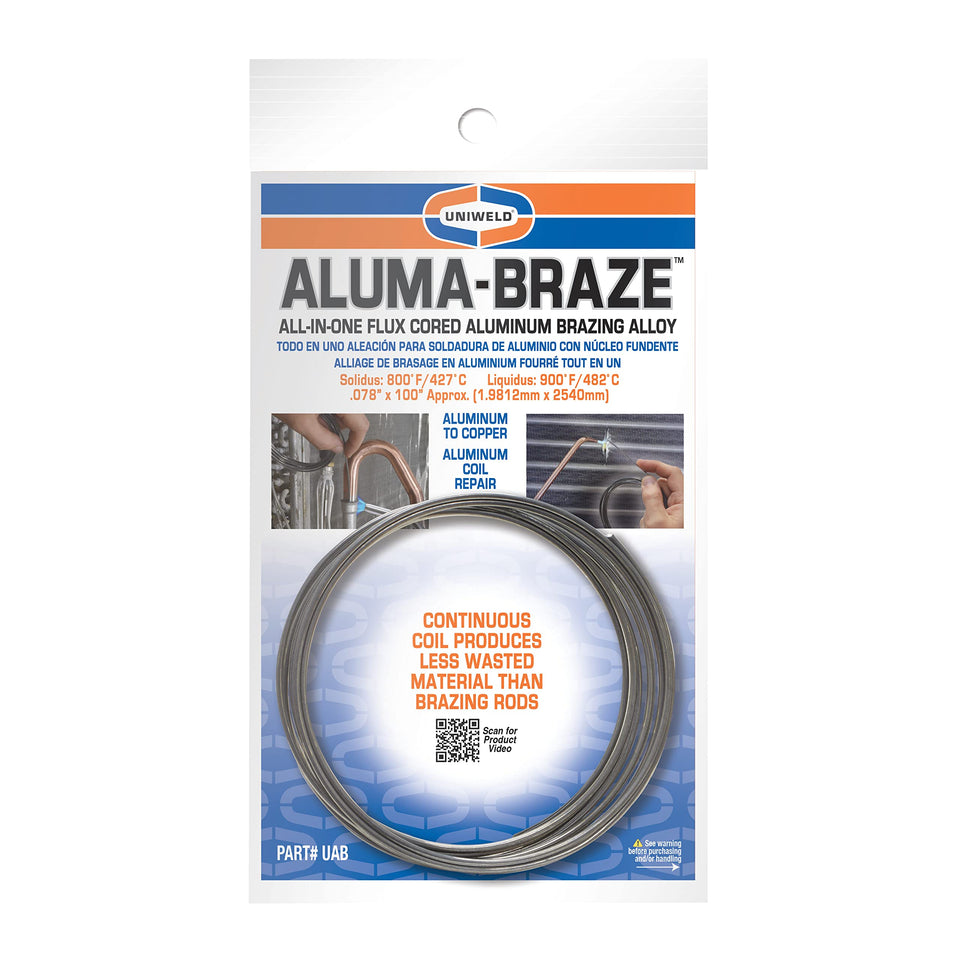 Uniweld UAB Aluma-Braze bottle pour enables smooth aluminum brazing joints.