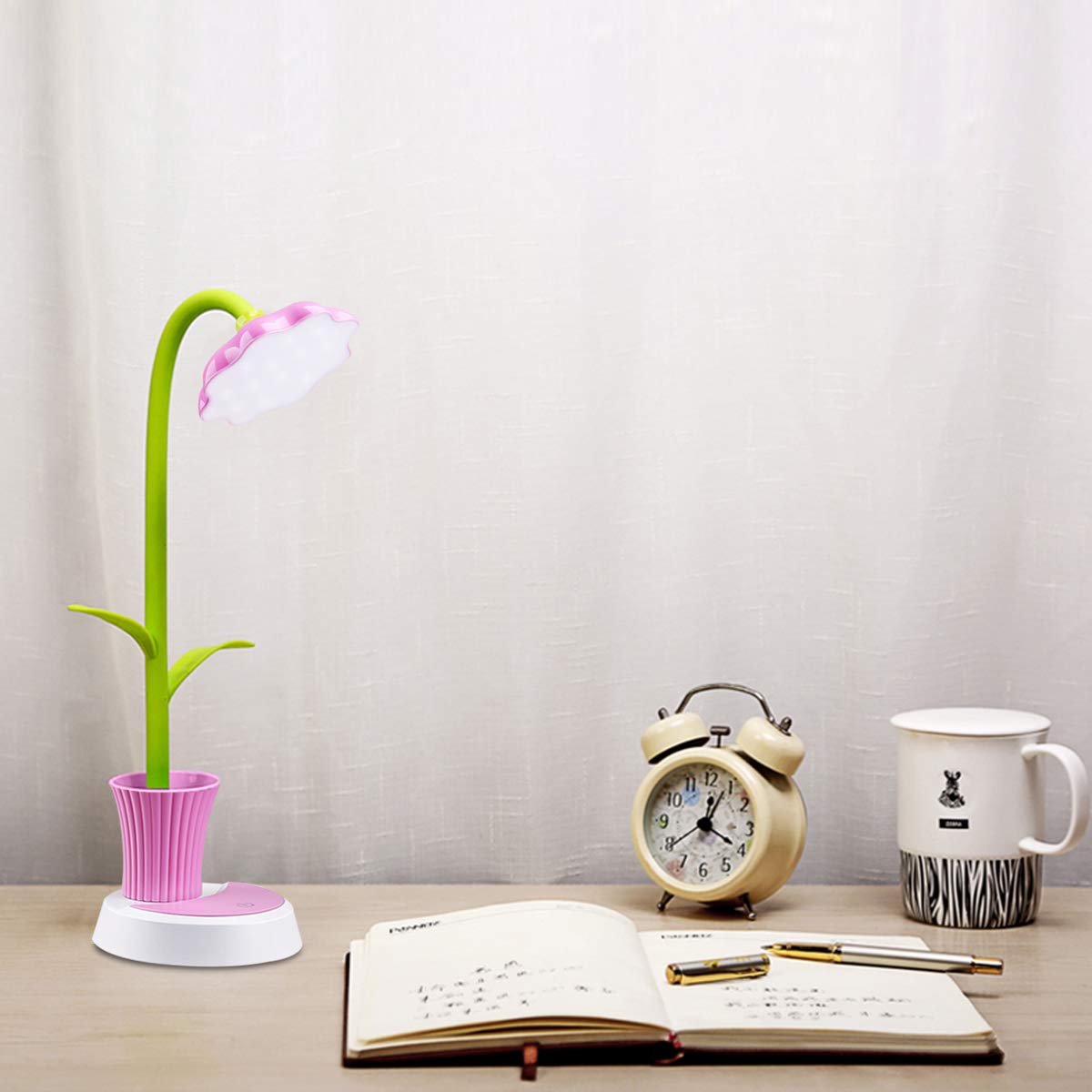Uniwit desk lamp pencil holder keeps desk tidy and organized.