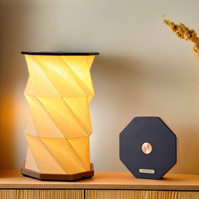 Uniwolf travel lamp folded lantern design for easy packing.