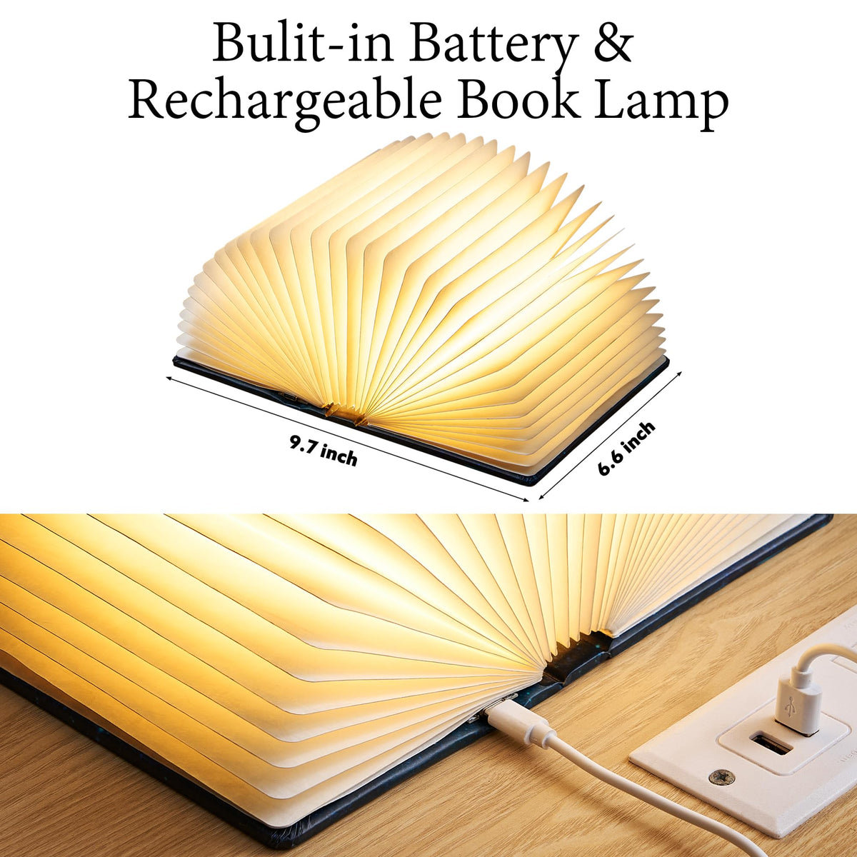 Uniwolk BookLamp 5-color lights create customizable ambience.