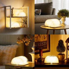 Uniwolk BookLamp opens 360-degree spine for flexible lighting.