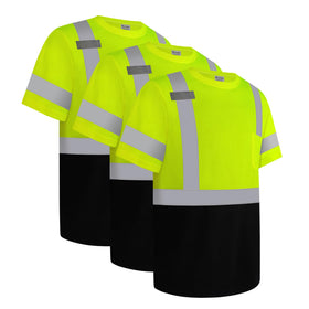Uno Mejor Hi Vis Class 3 shirt front view with 360° reflective coverage for safety