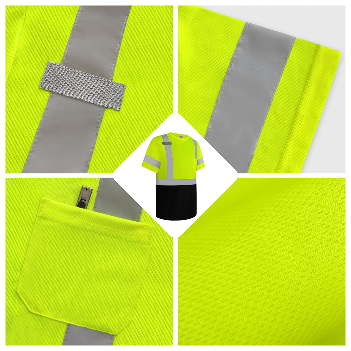Uno Mejor Hi Vis Class 3 shirt yellow color in 3-pack box