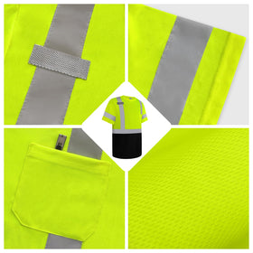 Uno Mejor Hi Vis Class 3 shirt yellow color in 3-pack box