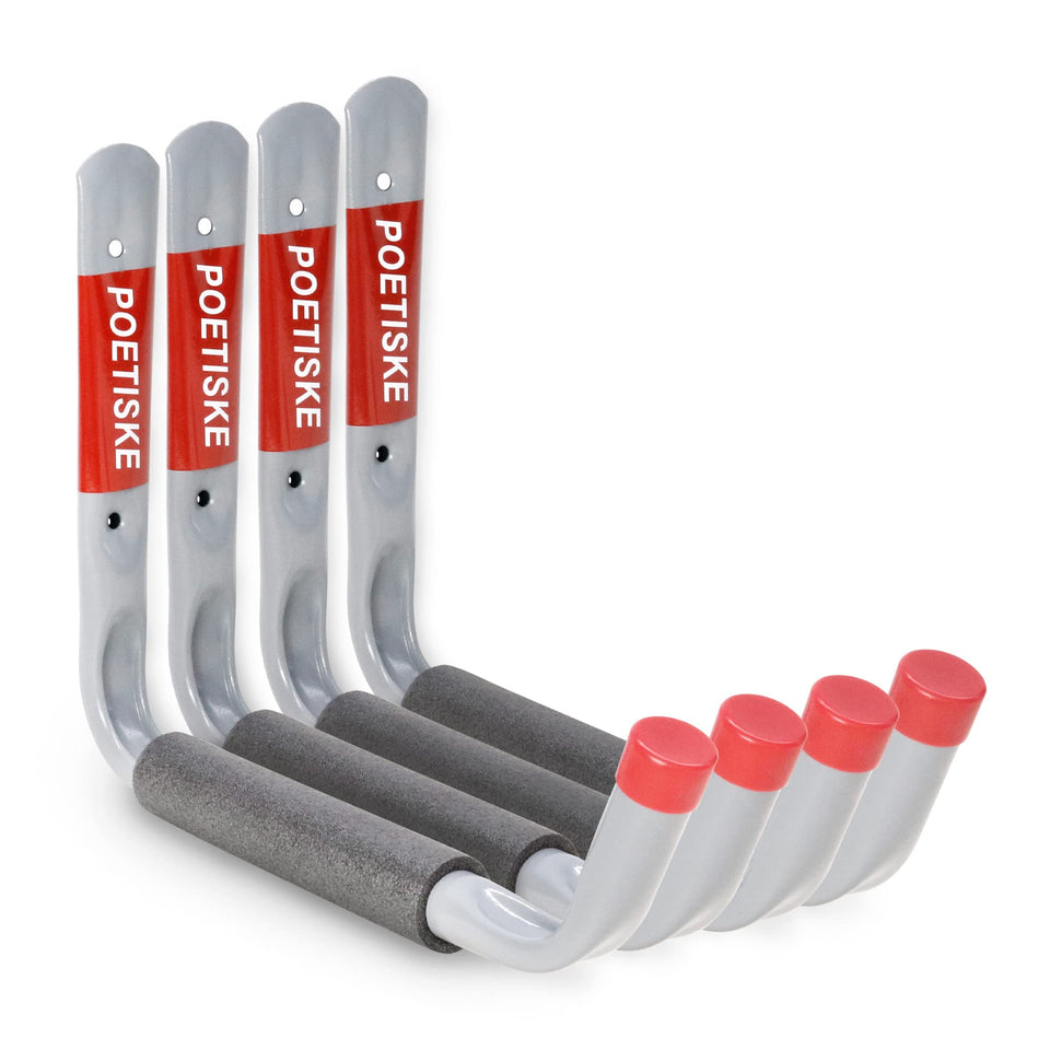 Unp Poetiske utility hooks mounted on wall for versatile garage organization.