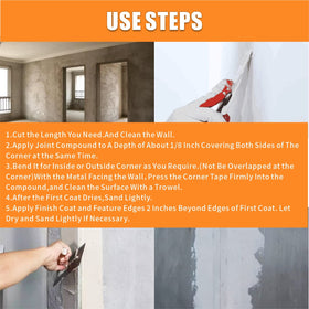 UNRUNFO rustproof galvanized steel strip resists corrosion for lasting corners.